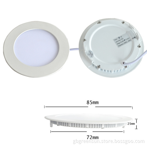 Square Recessed LED Downlight 10xx 3" 3 Watt Square LED Downlight Panel Light Free Shipping, AC85-265V 3years Warranty